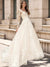 A-Line/Princess V-Neck Long Sleeves Lace Wedding Dresses