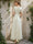 A-Line/Princess V-Neck Short Sleeves Lace Wedding Dresses