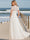 A-Line/Princess High Neck Short Sleeves Lace Wedding Dresses