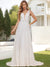 A-Line/Princess V-Neck Sleeveless Ruched Wedding Dresses