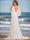 A-Line/Princess V-Neck Half Sleeves Ruched Wedding Dresses
