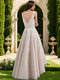 Ball Gown V-Neck Sleeveless Lace Wedding Dresses