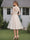 Ball Gown V-Neck Half Sleeves Sash Wedding Dresses