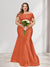 Trumpet/Mermaid Off-the-Shoulder Short Sleeves Ruched Plus Size Bridesmaid Dresses