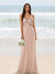 A-Line/Princess V-Neck Sleeveless Sequins Bridesmaid Dresses