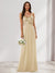 A-Line/Princess V-Neck Sleeveless Sequins Bridesmaid Dresses
