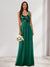 A-Line/Princess V-Neck Sleeveless Sequins Bridesmaid Dresses