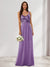 A-Line/Princess V-Neck Sleeveless Sequins Bridesmaid Dresses
