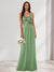 A-Line/Princess V-Neck Sleeveless Sequins Bridesmaid Dresses