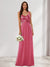 A-Line/Princess V-Neck Sleeveless Sequins Bridesmaid Dresses