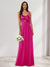 A-Line/Princess V-Neck Sleeveless Sequins Bridesmaid Dresses