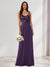 A-Line/Princess V-Neck Sleeveless Sequins Bridesmaid Dresses