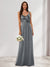 A-Line/Princess V-Neck Sleeveless Sequins Bridesmaid Dresses