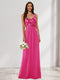 A-Line/Princess V-Neck Sleeveless Sequins Bridesmaid Dresses