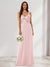 A-Line/Princess V-Neck Sleeveless Sequins Bridesmaid Dresses