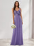 A-Line/Princess V-Neck Sleeveless Sequins Bridesmaid Dresses