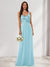 A-Line/Princess V-Neck Sleeveless Sequins Bridesmaid Dresses