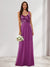 A-Line/Princess V-Neck Sleeveless Sequins Bridesmaid Dresses