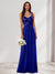 A-Line/Princess V-Neck Sleeveless Sequins Bridesmaid Dresses