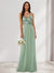 A-Line/Princess V-Neck Sleeveless Sequins Bridesmaid Dresses