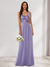 A-Line/Princess V-Neck Sleeveless Sequins Bridesmaid Dresses