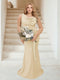 Trumpet/Mermaid Cowl Neck Sleeveless Ruched Plus Size Bridesmaid Dresses