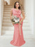 Trumpet/Mermaid Cowl Neck Sleeveless Ruched Plus Size Bridesmaid Dresses