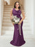 Trumpet/Mermaid Cowl Neck Sleeveless Ruched Plus Size Bridesmaid Dresses