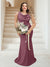 Trumpet/Mermaid Cowl Neck Sleeveless Ruched Plus Size Bridesmaid Dresses