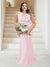 Trumpet/Mermaid Cowl Neck Sleeveless Ruched Plus Size Bridesmaid Dresses