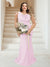 Trumpet/Mermaid Cowl Neck Sleeveless Ruched Plus Size Bridesmaid Dresses