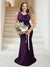 Trumpet/Mermaid Cowl Neck Sleeveless Ruched Plus Size Bridesmaid Dresses