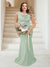 Trumpet/Mermaid Cowl Neck Sleeveless Ruched Plus Size Bridesmaid Dresses
