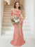 Trumpet/Mermaid Cowl Neck Sleeveless Ruched Plus Size Bridesmaid Dresses