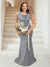 Trumpet/Mermaid Cowl Neck Sleeveless Ruched Plus Size Bridesmaid Dresses