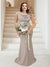 Trumpet/Mermaid Cowl Neck Sleeveless Ruched Plus Size Bridesmaid Dresses