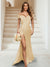 Sheath/Column Off-the-Shoulder Sleeveless Ruched Bridesmaid Dresses
