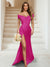 Sheath/Column Off-the-Shoulder Sleeveless Ruched Bridesmaid Dresses