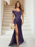 Sheath/Column Off-the-Shoulder Sleeveless Ruched Bridesmaid Dresses