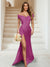 Sheath/Column Off-the-Shoulder Sleeveless Ruched Bridesmaid Dresses