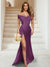 Sheath/Column Off-the-Shoulder Sleeveless Ruched Bridesmaid Dresses