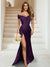 Sheath/Column Off-the-Shoulder Sleeveless Ruched Bridesmaid Dresses