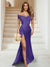 Sheath/Column Off-the-Shoulder Sleeveless Ruched Bridesmaid Dresses