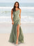 A-Line/Princess One-Shoulder Sleeveless Split Side Bridesmaid Dresses