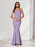 Trumpet/Mermaid Square Neck Sleeveless Ruched Bridesmaid Dresses