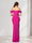 Sheath/Column Off-the-Shoulder Short Sleeves Ruffles Bridesmaid Dresses