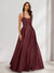 A-Line/Princess Halter Sleeveless Ruched Bridesmaid Dresses