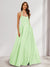 A-Line/Princess Halter Sleeveless Ruched Bridesmaid Dresses