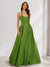 A-Line/Princess Halter Sleeveless Ruched Bridesmaid Dresses