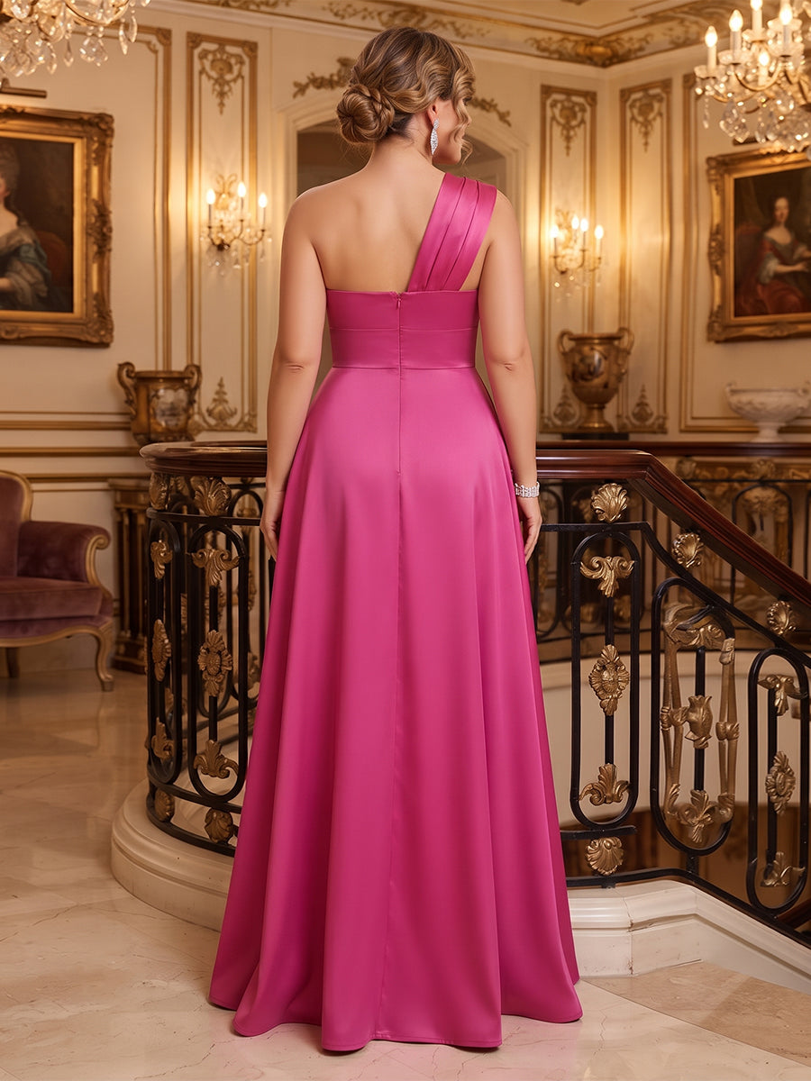 A-Line/Princess Halter Sleeveless Ruched Plus Size Evening Dresses With Bowknot
